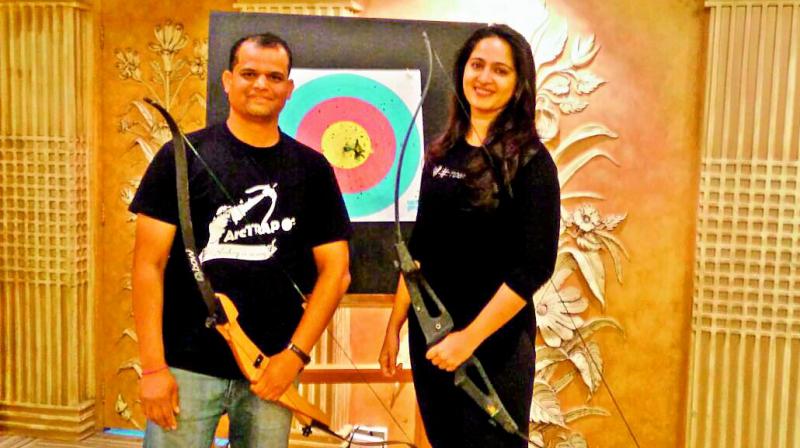 N. Arun Kumar with Anushka Shetty N. Arun Kumar with Anushka Shetty