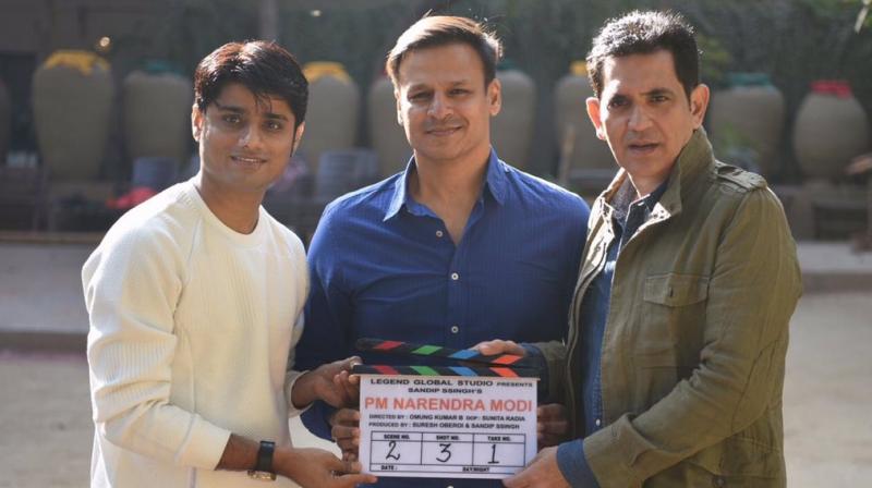 Vivek Oberoi begins shooting for PM Narendra Modi biopic. (Photo tweeted by Taran Adarsh) Vivek Oberoi begins shooting for PM Narendra Modi biopic. (Photo tweeted by Taran Adarsh)