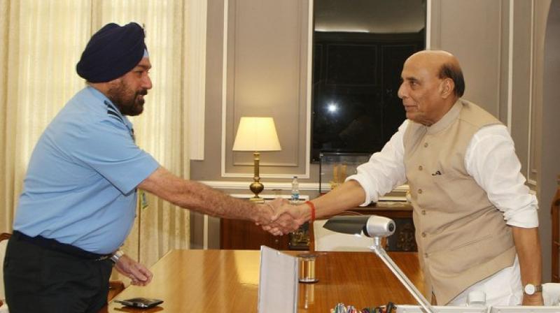 Arora took over as the Vice Chief of Air Staff on Tuesday, succeeding Air Chief Marshal RKS Bhadauria. (Photo: Twitter) Arora took over as the Vice Chief of Air Staff on Tuesday, succeeding Air Chief Marshal RKS Bhadauria. (Photo: Twitter)
