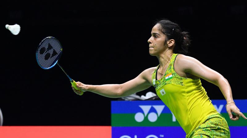 The Japanese dynamo showed her fighting spirit as she reeled off six points on the trot to surpass Saina and seal the match. (Photo: AFP) The Japanese dynamo showed her fighting spirit as she reeled off six points on the trot to surpass Saina and seal the match. (Photo: AFP)