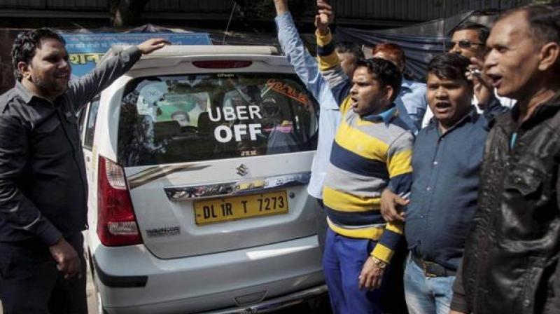 Recently, some Uber drivers shut their services while pressing for their demand. (Photo: Representational/PTI) Recently, some Uber drivers shut their services while pressing for their demand. (Photo: Representational/PTI)