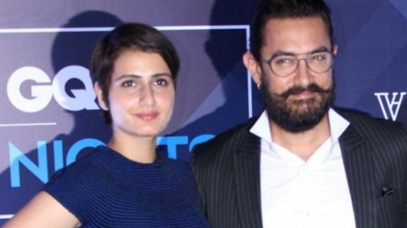 Aamir Khan and Fatima Sana Shaikh at an event. Aamir Khan and Fatima Sana Shaikh at an event.