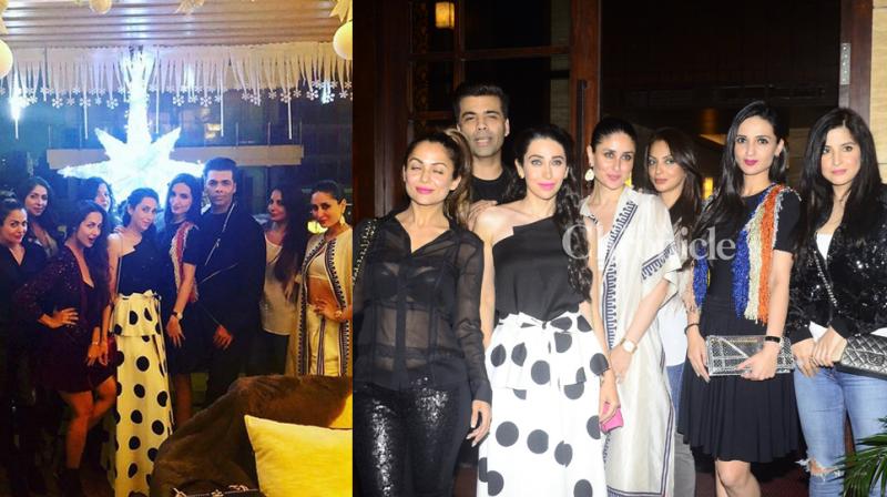Kareena, Karan, Karisma and others at Malaika's Christmas 2017 party. Kareena, Karan, Karisma and others at Malaika's Christmas 2017 party.