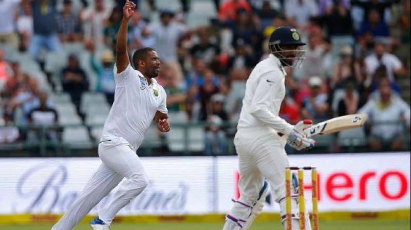 South Africa's most experienced pacer Vernon Philander is enjoying being a 'mentor' in the twilight of his career and wants more of his contemporaries to give back to the game instead of looking for 'greener pastures'. (Photo:AFP) South Africa's most experienced pacer Vernon Philander is enjoying being a 'mentor' in the twilight of his career and wants more of his contemporaries to give back to the game instead of looking for 'greener pastures'. (Photo:AFP)