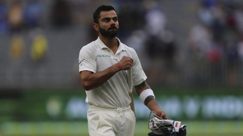 Virat Kohli's 123-run innings was his sixth Test hundred on Australian soil, joining boyhood hero Sachin Tendulkar. (Photo: AP) Virat Kohli's 123-run innings was his sixth Test hundred on Australian soil, joining boyhood hero Sachin Tendulkar. (Photo: AP)