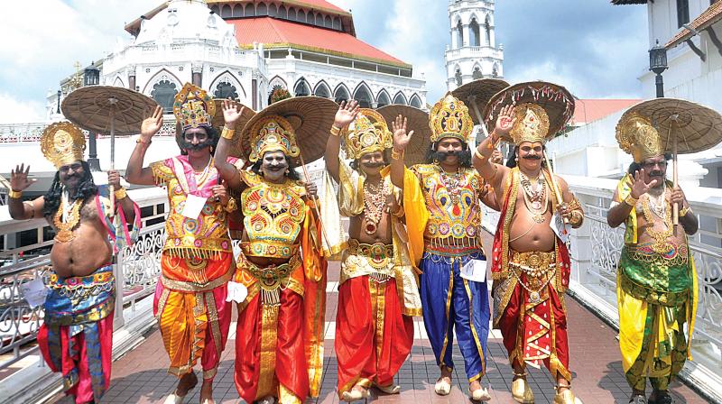 Participants of a ‘Maveli’ competition in front of the Edappally St. George Forane Church in Kochi (Photo: Sunoj ninan mathew) Participants of a ‘Maveli’ competition in front of the Edappally St. George Forane Church in Kochi (Photo: Sunoj ninan mathew)