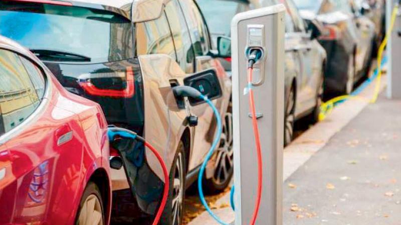 RTA data shows there are nearly 12,000 electric vehicles in GHMC limits at present. (DC file photo)