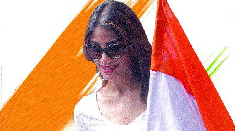 A file picture of Bengaluru girl Nicole Faria with the Indian tricolour used for representational purposes only A file picture of Bengaluru girl Nicole Faria with the Indian tricolour used for representational purposes only