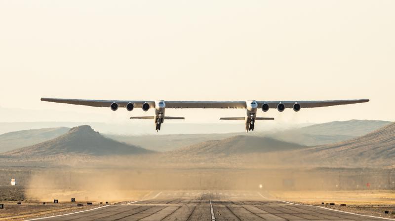 Saturday’s flight, which saw the plane reach a maximum speed of 189 miles per hour and altitudes of 17,000 feet, was meant to test its performance and handling qualities, according to Stratolaunch. Saturday’s flight, which saw the plane reach a maximum speed of 189 miles per hour and altitudes of 17,000 feet, was meant to test its performance and handling qualities, according to Stratolaunch.