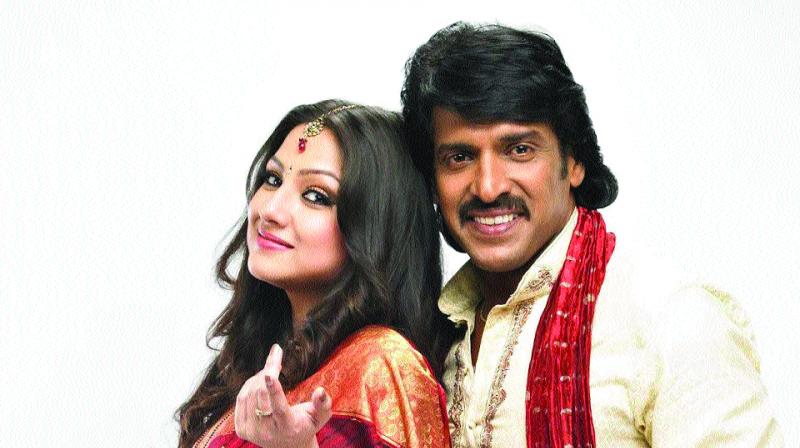 Upendra and his wife Priyanka Upendra and his wife Priyanka
