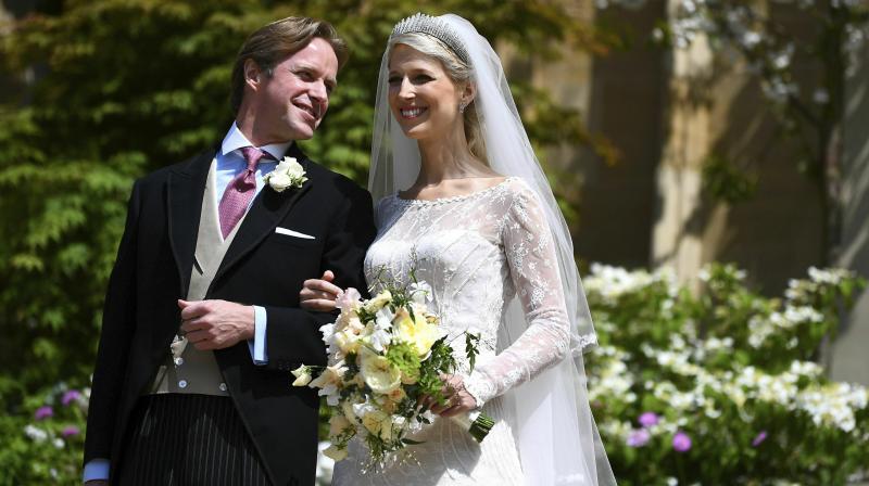 Lady Gabriella Windsor,daughter of Prince and Princess Michael of Kent, tied the knot with financier Thomas Kingston at St. George’s Chapel. (Photo: AP) Lady Gabriella Windsor,daughter of Prince and Princess Michael of Kent, tied the knot with financier Thomas Kingston at St. George’s Chapel. (Photo: AP)