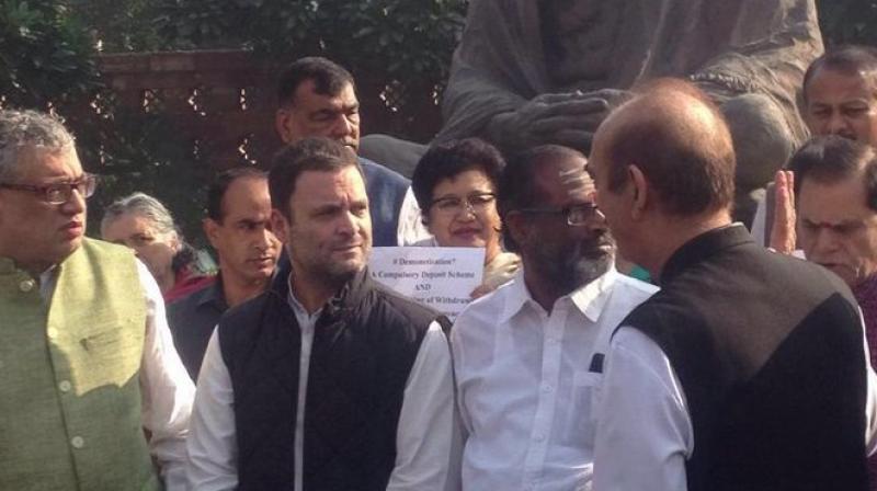 Opposition leader protest outside Parliament. Opposition leader protest outside Parliament.