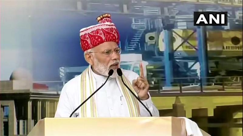 ‘Ayushman Bharat, the world's largest health assurance scheme, was launched in Jharkhand. Today, pension schemes for traders and farmers were also launched from this land of Birsa Munda. Jharkhand is the launching pad of big schemes beneficial for the poor and the tribals,’ he added. (Photo: ANI) ‘Ayushman Bharat, the world's largest health assurance scheme, was launched in Jharkhand. Today, pension schemes for traders and farmers were also launched from this land of Birsa Munda. Jharkhand is the launching pad of big schemes beneficial for the poor and the tribals,’ he added. (Photo: ANI)