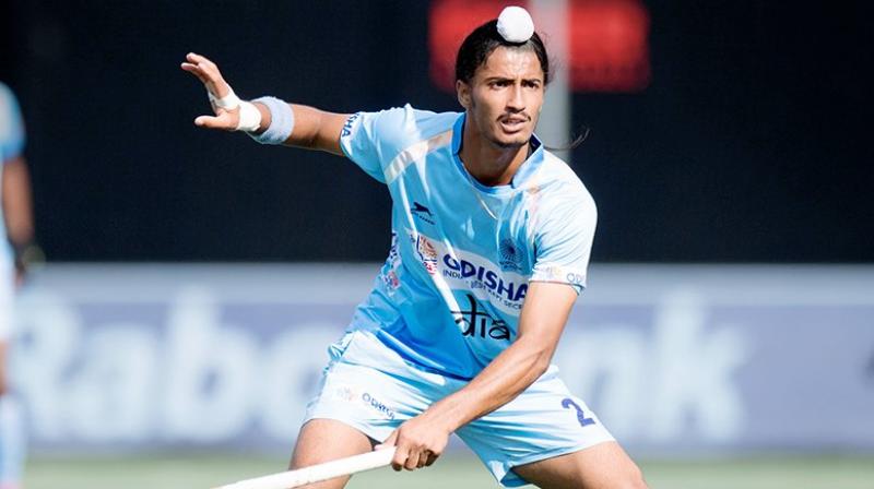 Elated at his first Man of the Match performance for the senior national team, Dilpreet credited his teammates for creating opportunities. (Photo: Hockey India/Twitter) Elated at his first Man of the Match performance for the senior national team, Dilpreet credited his teammates for creating opportunities. (Photo: Hockey India/Twitter)