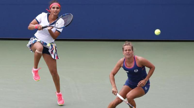 Sania Mirza and Barbora Strycova saved all five breakpoints in the semifinal match and broke the rivals twice in each set. (Photo: AP) Sania Mirza and Barbora Strycova saved all five breakpoints in the semifinal match and broke the rivals twice in each set. (Photo: AP)