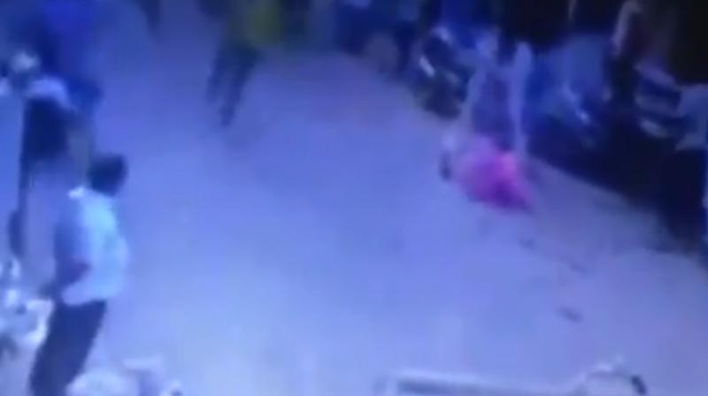 The woman was rushed to a hospital where she was declared brought dead. (ANI screengrab) The woman was rushed to a hospital where she was declared brought dead. (ANI screengrab)