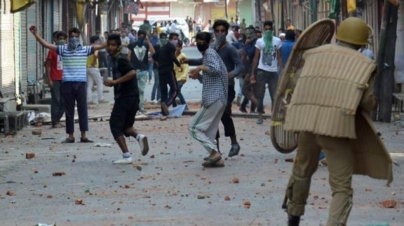 At least 12 people were injured on Saturday in fresh clashes between protestors and security forces in Srinagar. (Photo: PTI/File) At least 12 people were injured on Saturday in fresh clashes between protestors and security forces in Srinagar. (Photo: PTI/File)