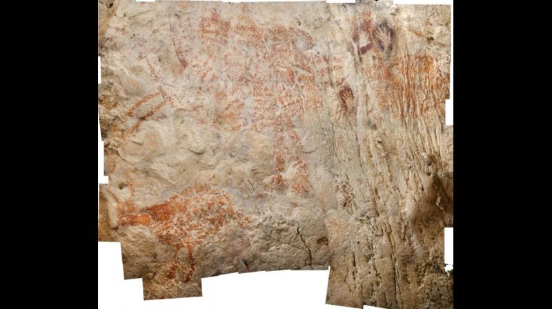 The discovery adds to a growing body of evidence that cave painting did not emerge only in Europe, as was once thought. (Photo: AFP) The discovery adds to a growing body of evidence that cave painting did not emerge only in Europe, as was once thought. (Photo: AFP)