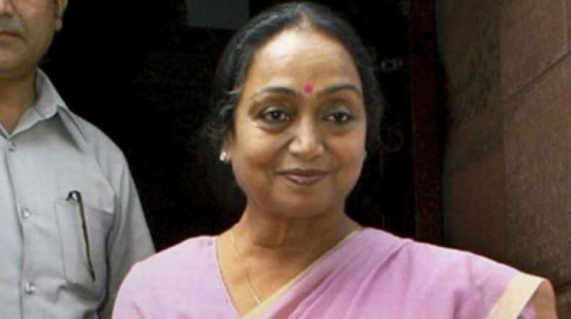 Meira Kumar on Monday urged the members of the electoral college to heed their ‘voice of conscience’ and vote for an ideology that binds India. (Photo: PTI) Meira Kumar on Monday urged the members of the electoral college to heed their ‘voice of conscience’ and vote for an ideology that binds India. (Photo: PTI)