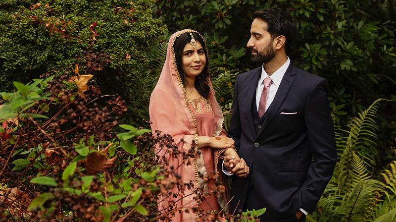 Nobel laureate Malala Yousafzai and her partner Asser on their wedding day in UKs Birmingham. (PTI Photo)