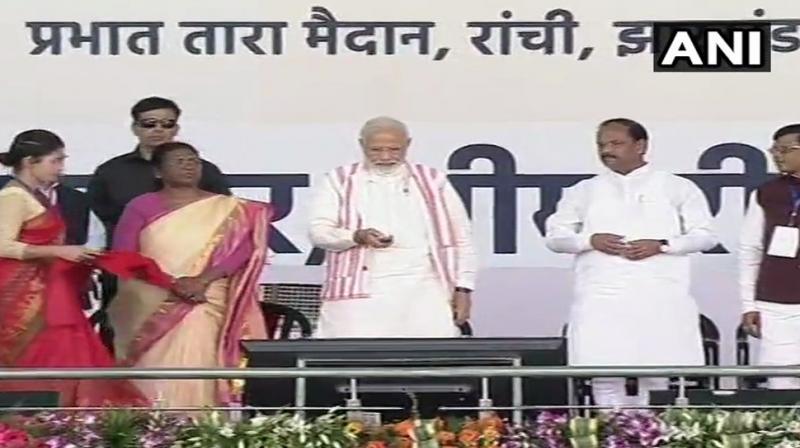 The flagship scheme will provide a coverage of Rs five lakh per family annually. (Photo: ANI/Twitter) The flagship scheme will provide a coverage of Rs five lakh per family annually. (Photo: ANI/Twitter)