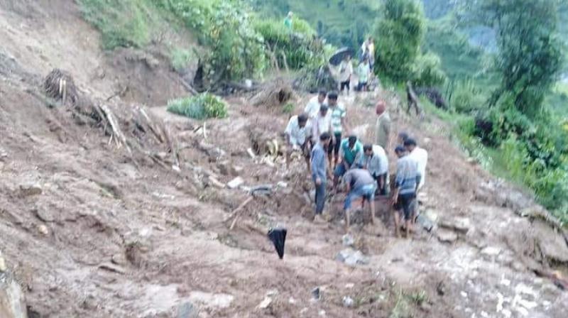 The hapless incident took place near Buda Kedar area of the village. (Photo: ANI | Twitter) The hapless incident took place near Buda Kedar area of the village. (Photo: ANI | Twitter)
