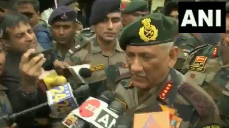 ‘This (Kargil War) was a big misadventure by Pakistan Army in 1999. My warning to Pakistan is do not ever attempt such a misadventure anytime in future,’ he said while interacting with reporters. (Photo: ANI) ‘This (Kargil War) was a big misadventure by Pakistan Army in 1999. My warning to Pakistan is do not ever attempt such a misadventure anytime in future,’ he said while interacting with reporters. (Photo: ANI)