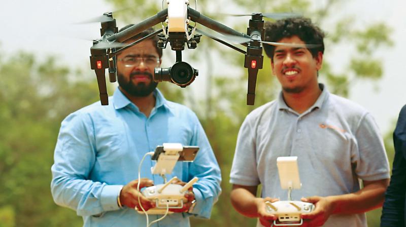 A pilot project of Unmanned Aerial Systems with demonstrative applications was launched in Bengaluru on Thursday (Image: DC) A pilot project of Unmanned Aerial Systems with demonstrative applications was launched in Bengaluru on Thursday (Image: DC)