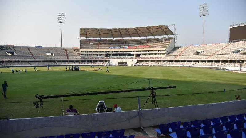 On normal days, the temple might escape the attention but on a match day -- like the ongoing one -- it is a vibrant sight. (Photo: Deccan Chronicle) On normal days, the temple might escape the attention but on a match day -- like the ongoing one -- it is a vibrant sight. (Photo: Deccan Chronicle)