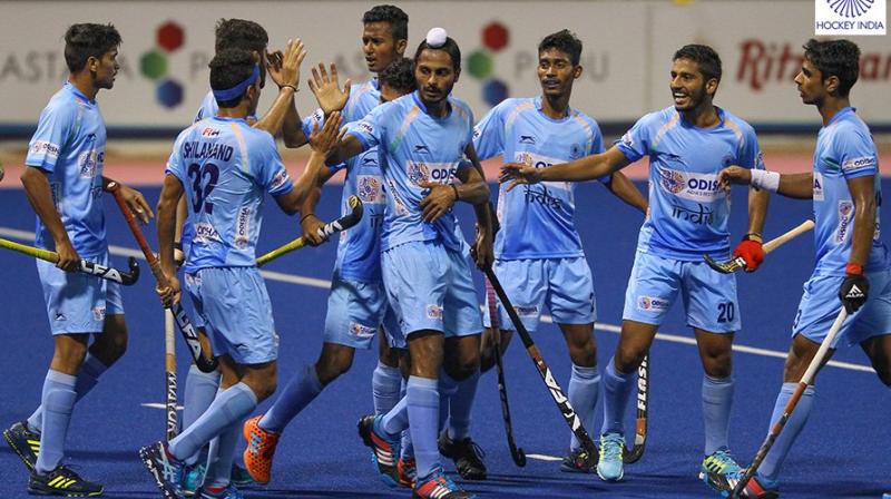 The summit clash Saturday was a repeat of round robin match between the two sides, where Great Britain got the better of India by identical margin. (Photo: Hockey India/Twitter) The summit clash Saturday was a repeat of round robin match between the two sides, where Great Britain got the better of India by identical margin. (Photo: Hockey India/Twitter)