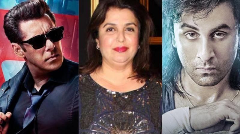 Salman Khan, Farah Khan and Ranbir Kapoor. Salman Khan, Farah Khan and Ranbir Kapoor.