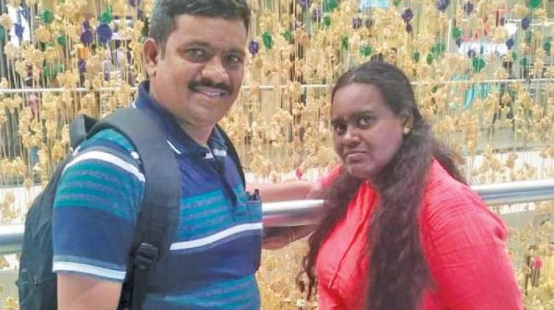 Prasanna with his wife Archana. Prasanna with his wife Archana.