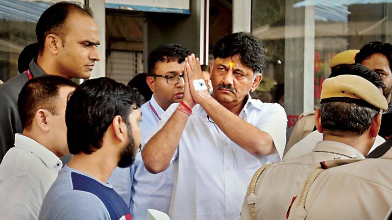 During the course of proceedings, senior advocate Abhishek Manu Singhvi, representing Shivakumar, said that Shivakumar has ‘only twenty active accounts’ as opposed to ‘317 accounts’ contended by the agency. (Photo: PTI) During the course of proceedings, senior advocate Abhishek Manu Singhvi, representing Shivakumar, said that Shivakumar has ‘only twenty active accounts’ as opposed to ‘317 accounts’ contended by the agency. (Photo: PTI)