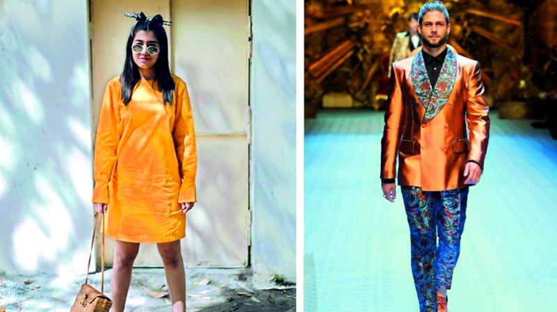 Anand Ahuja’s label, bhane, has no trace of a logo, owing to its minimalist theme (Left); Dolce&Gabbana’s eclectic prints have become their trademark instead of the D&G logo. (Photo: instagram) Anand Ahuja’s label, bhane, has no trace of a logo, owing to its minimalist theme (Left); Dolce&Gabbana’s eclectic prints have become their trademark instead of the D&G logo. (Photo: instagram)