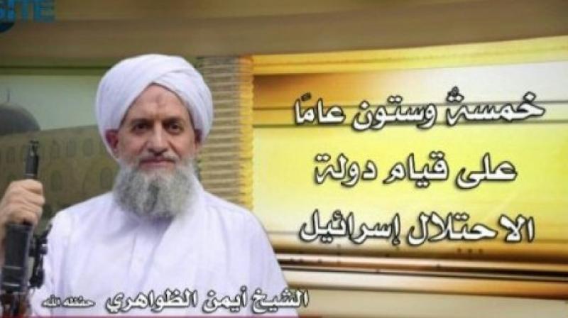 In a five-minute video entitled 'Tel Aviv is Also a Land of Muslims,' the Egyptian doctor who took charge of the global terror group after its founder Osama bin Laden was killed in 2011 referred to the Palestinian Authority as the 'sellers of Palestine' while urging followers to take up arms. (Photo: AFP) In a five-minute video entitled 'Tel Aviv is Also a Land of Muslims,' the Egyptian doctor who took charge of the global terror group after its founder Osama bin Laden was killed in 2011 referred to the Palestinian Authority as the 'sellers of Palestine' while urging followers to take up arms. (Photo: AFP)