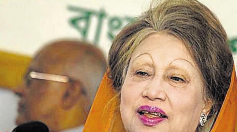 The BNP chief was jailed for five years on February 8 over the embezzlement of 21 million taka (about USD 2,50,000) in foreign donations meant for the Zia Orphanage Trust, named after her husband late Ziaur Rahman, a military ruler-turned-politician. (Photo: AFP) The BNP chief was jailed for five years on February 8 over the embezzlement of 21 million taka (about USD 2,50,000) in foreign donations meant for the Zia Orphanage Trust, named after her husband late Ziaur Rahman, a military ruler-turned-politician. (Photo: AFP)