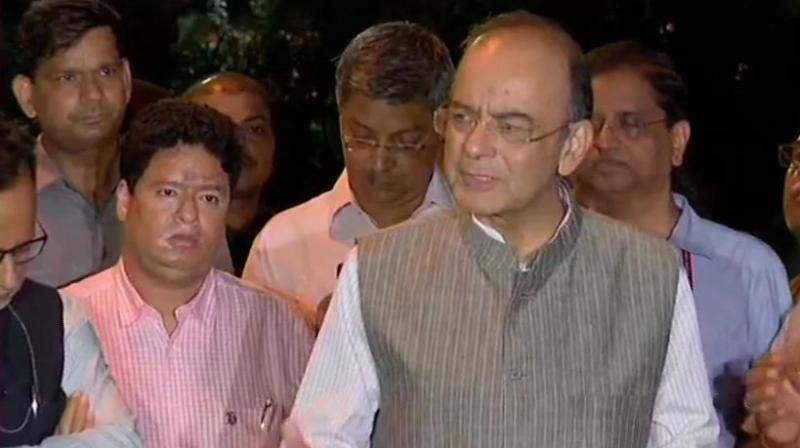 Jaitley also exuded confidence of surpassing the Rs 1 lakh crore target from disinvestment proceeds. (Photo: ANI | Twitter) Jaitley also exuded confidence of surpassing the Rs 1 lakh crore target from disinvestment proceeds. (Photo: ANI | Twitter)