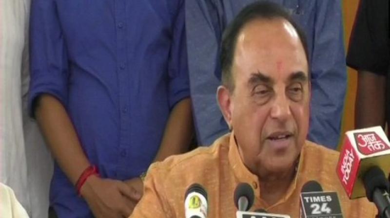 Swamy's statement comes after Swaraj on Saturday used the United Nations platform to highlight the serious issue of Pakistan-sponsored cross-border terrorism and human rights violations in India. (Photo: ANI) Swamy's statement comes after Swaraj on Saturday used the United Nations platform to highlight the serious issue of Pakistan-sponsored cross-border terrorism and human rights violations in India. (Photo: ANI)