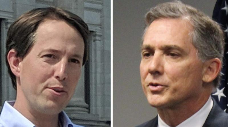 This combination of 2018 file photos shows Arkansas Congressional candidates, Democrat Clarke Tucker, left, and Republican U.S. Rep. French Hill. (Photo : AP) This combination of 2018 file photos shows Arkansas Congressional candidates, Democrat Clarke Tucker, left, and Republican U.S. Rep. French Hill. (Photo : AP)