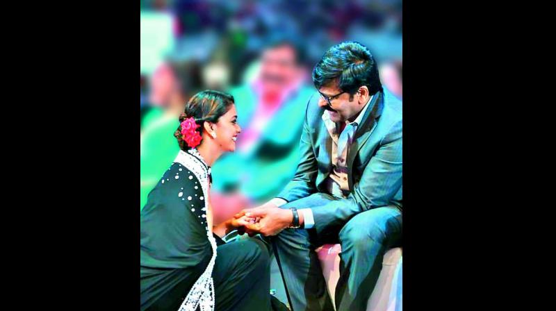 Keerthy Suresh and Chiranjeevi Keerthy Suresh and Chiranjeevi