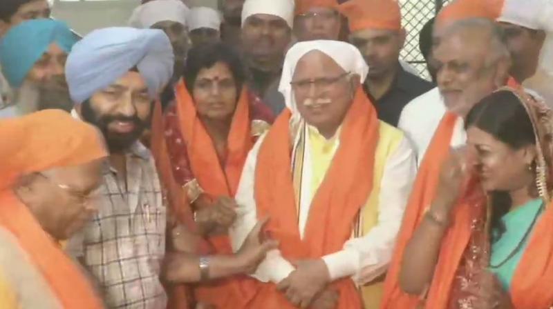 Khattar, who is BJP's first Chief Minister in Haryana is seeking to secure his seat in the elections to be held later this year. (Photo: ANI) Khattar, who is BJP's first Chief Minister in Haryana is seeking to secure his seat in the elections to be held later this year. (Photo: ANI)