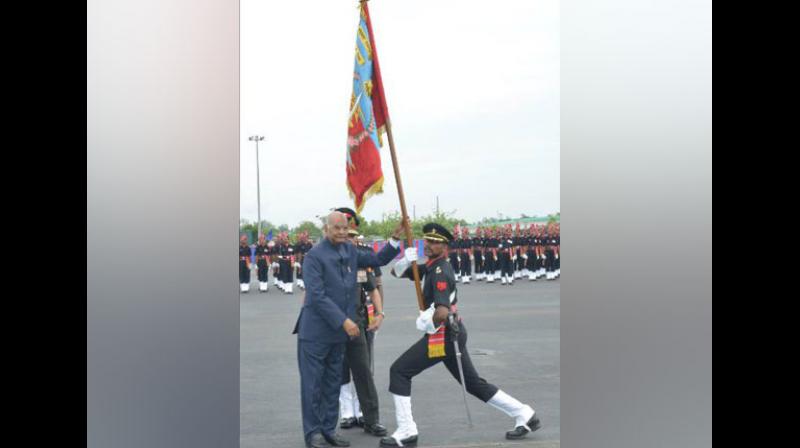 The President, while paying homage to the martyrs of the Corps of Army Air Defence, said: 'Their sacrifice has secured our sovereignty, brought glory to our nation and protected our people.' (Photo: ANI) The President, while paying homage to the martyrs of the Corps of Army Air Defence, said: 'Their sacrifice has secured our sovereignty, brought glory to our nation and protected our people.' (Photo: ANI)