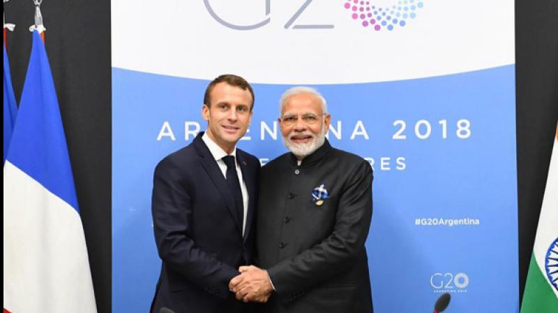 Prime Minister Narendra Modi is all set to hold bilateral talks with French President Emmanuel Macron during his two-day state visit to France from August 22 with an aim to strengthen cooperation in the fields of defence, maritime security, counter-terrorism, and civil nuclear energy along with robust trade and investment relations. (Photo: Twitter/ ANI) Prime Minister Narendra Modi is all set to hold bilateral talks with French President Emmanuel Macron during his two-day state visit to France from August 22 with an aim to strengthen cooperation in the fields of defence, maritime security, counter-terrorism, and civil nuclear energy along with robust trade and investment relations. (Photo: Twitter/ ANI)