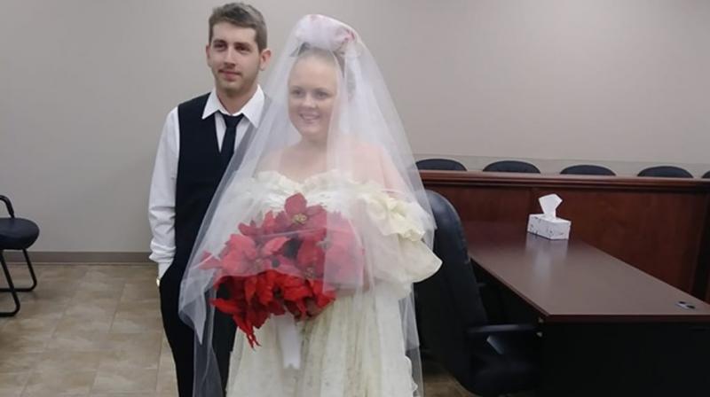 Nineteen-year-old Morgan and 20-year-old Boudreaux were pronounced dead Friday at the scene by the same justice of the peace who had just married them. (Photo: Facebook/ Christina Fontenot) Nineteen-year-old Morgan and 20-year-old Boudreaux were pronounced dead Friday at the scene by the same justice of the peace who had just married them. (Photo: Facebook/ Christina Fontenot)