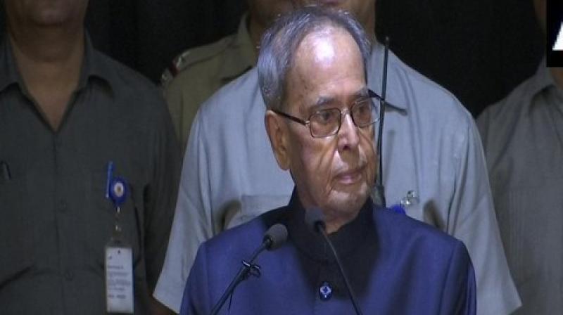 Former President Pranab Mukherjee said here on Thursday that Gross Happiness is no less important than Gross Domestic Product (GDP), and its basic foundation is education. (Photo: ANI) Former President Pranab Mukherjee said here on Thursday that Gross Happiness is no less important than Gross Domestic Product (GDP), and its basic foundation is education. (Photo: ANI)