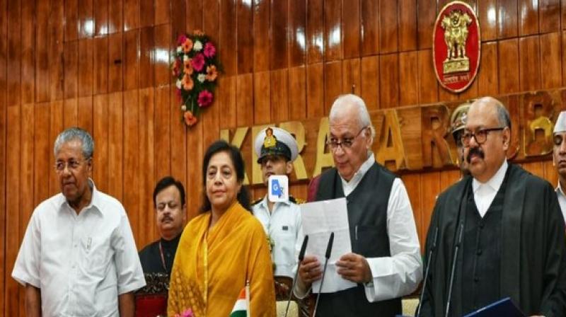 Arif Mohammed Khan on Friday took oath as the new Governor of Kerala. (Photo: ANI) Arif Mohammed Khan on Friday took oath as the new Governor of Kerala. (Photo: ANI)