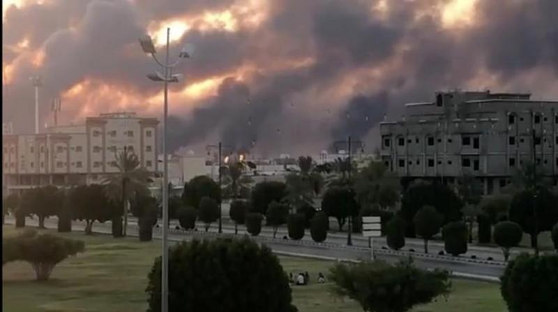 Drone attacks targeted two major Saudi Aramco processing facility and oilfield in eastern Saudi Arabia Saturday, the Interior Ministry said, sparking a huge fire at one of the sites before dawn. (Photo: File) Drone attacks targeted two major Saudi Aramco processing facility and oilfield in eastern Saudi Arabia Saturday, the Interior Ministry said, sparking a huge fire at one of the sites before dawn. (Photo: File)