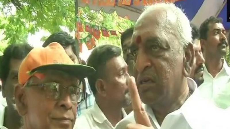 As the controversy over Home Minister Amit Shah's remarks refuses to die down, BJP leader Pon Radhakrishnan on Friday advocated for recognition of Tamil as the national language. (Photo: ANI) As the controversy over Home Minister Amit Shah's remarks refuses to die down, BJP leader Pon Radhakrishnan on Friday advocated for recognition of Tamil as the national language. (Photo: ANI)