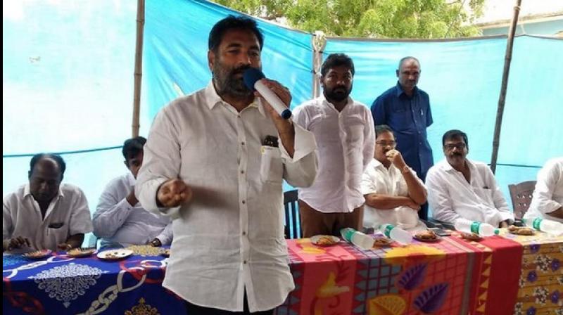 A government officer here accused ruling YSRCP MLA K Sridhar Reddy of threatening her family members after she refused to grant a favour to him. (Photo: ANI) A government officer here accused ruling YSRCP MLA K Sridhar Reddy of threatening her family members after she refused to grant a favour to him. (Photo: ANI)