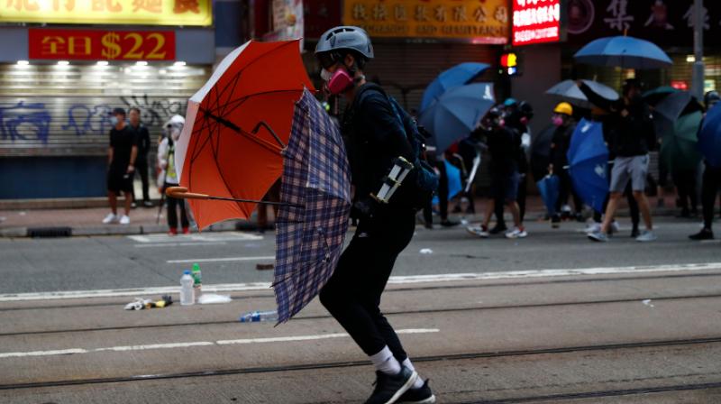 'No one showed up! Only me! Wearing a mask to show off! This is quite disappointing,' said the 20-year-old. (Photo: AP) 'No one showed up! Only me! Wearing a mask to show off! This is quite disappointing,' said the 20-year-old. (Photo: AP)
